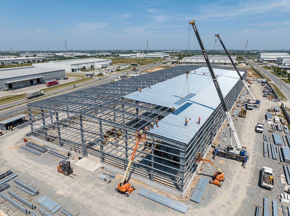 IA Container manufacturing yard — aerial view